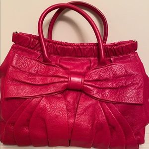 RED VALENTINO Bow Leather Shoulder Bag